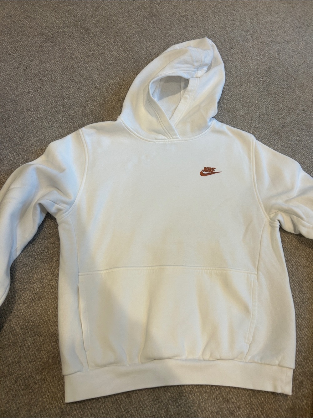 Nike White Hooded Pullover Sweatshirt Size XL